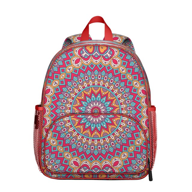 Vintage Ornamental Design School Backpack - Waterproof & Breathable Student Daypack