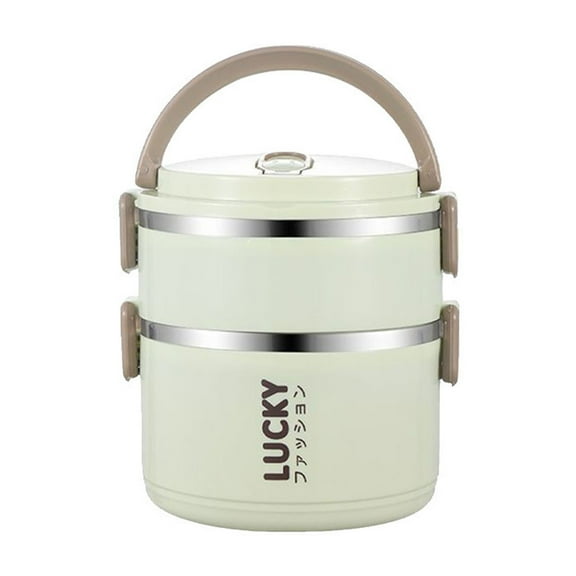 Bdday Lunch Box for Women Student Stainless Steel Insulated Lunch Box Gift Multi-Layer Double Layer Activities Ground Push Jittery Voice The Same Type Of Lunch Box Explosion Models Mens Lunch Bag