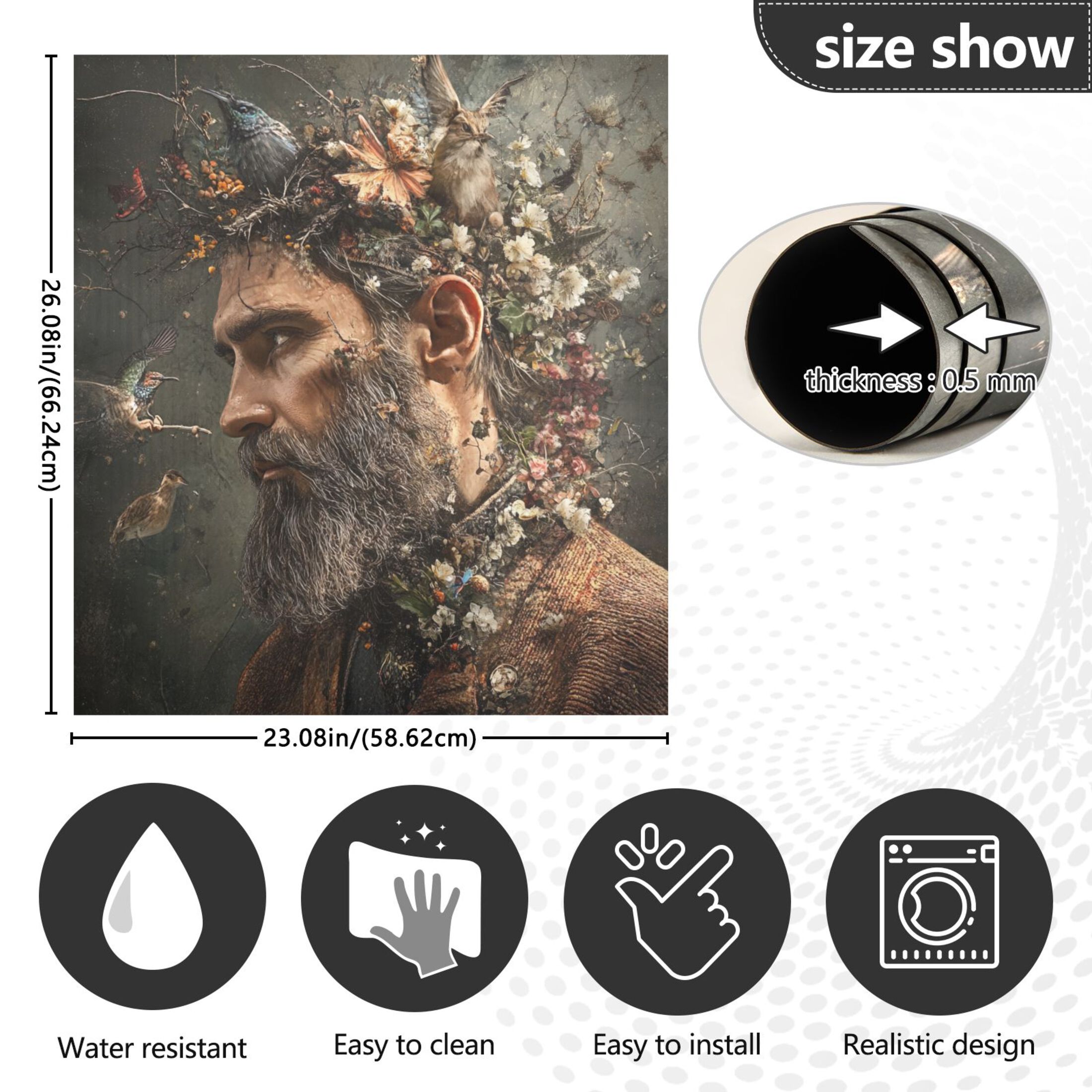 Dishwasher Magnetic Sticker 23x26 Inch Refrigerator Magnetic Sticker Washing Machine Magnetic Sticker Kitchen Panel Magnetic Sticker Home Decor Super Cool Man