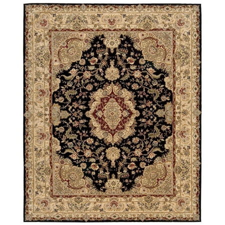 Nourison 2000 2028 Oriental Rug - Black-2.6 x 12 ft. Runner A highly popular collection  the Nourison 2000 Collection features Persian  Oriental  and European designs of pure New Zealand wool  highlighted with intricately detailed designs of genuine silk. Each rug in this collection is handmade in China for Nourison rugs. A special hand-tufting technique creates a high-density pile that redefines luxury  beauty  and value. It is recommended that  when necessary  you spot-clean these rugs with a mild soap. One-year limited warranty. Sizes offered in this rug: Following are the sizes offered for this rug. Please note that some may be currently unavailable due to inventory  and some designs may not be offered in every size. Rug sizes may vary by up to 4 inches in dimensions listed. Dimensions: 2 x 3 ft. 2.6 x 4.3 ft. 3.9 x 5.9 ft. 5.6 x 8.6 ft. 7.9 x 9.9 ft. 8.6 x 11.6 ft. 9.9 x 13.9 ft. 12 x 15 ft. 2.3 x 8 ft. Runner 2.6 x 12 ft. Runner 4 ft. Ro