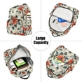 thumbnail image 5 of FORMRS Mini Backpack Purse for Women Travel Daypack Casual Shoulder Bag, Large Red Floral Pattern, 5 of 7