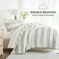 thumbnail image 5 of Comfort Canopy - Full Bedding Bundle, Patterned Microfiber Comforter and Solid Sheet Set in Distressed Stripe Light Blue, 5 of 13