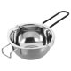 thumbnail image 1 of Universal 304 Stainless Steel Chocolate Melting Pot Double Boiler Milk Bowl Butter Candy Warmer Pastry Baking Tool with Red Handle (No Lid), 1 of 6