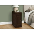 thumbnail image 3 of Accent Table - End - Side Table - Nightstand - Storage Drawer - Brown Veneer, 3 of 4