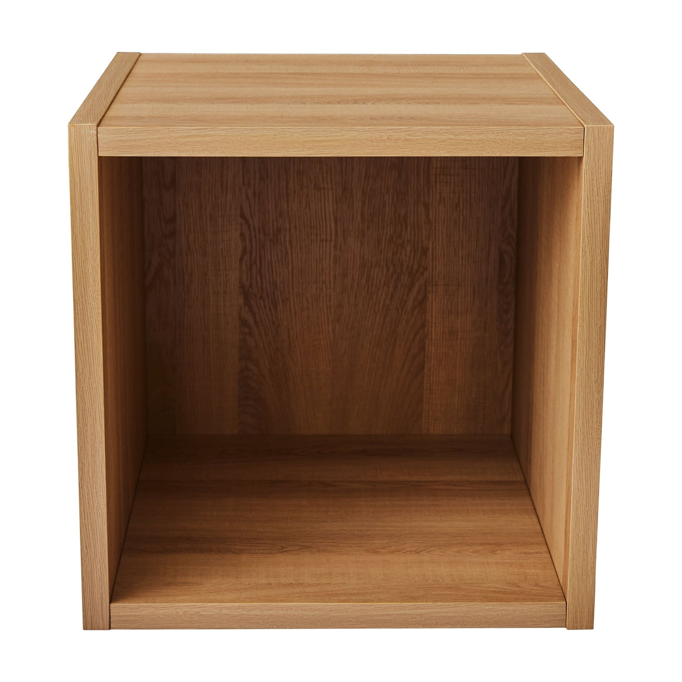 Better Homes & Gardens Wall Mounted Cube Shelves, Set of 4, Light Honey and White Textured Finish