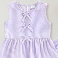 thumbnail image 4 of Splozh Toddler Clothes Toddler Girls Sleeveless Top Shorts Suit Comfortable Soft Solid Color Two Piece Set Purple,2-3 Years, 4 of 4