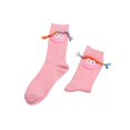 thumbnail image 2 of Cute Cartoon Big Mouth Crew Socks, Colorful Braided Rope Funny Face Casual Cotton Socks, Comfort Soft Daily Wear Mid Calf Socks for Women, 2 of 7