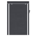 thumbnail image 6 of Tcbosik 64" Clothes Storage Organizer with Non-woven Fabric Cover, Portable Wardrobe with Metal Frame, 12-Compartment Storage Closet with Movable Hanging Rod and 6 Storage Shelves for Bedroom, Gray, 6 of 12