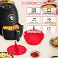 thumbnail image 3 of Moldes redondos reutilizables plegables sin BPA para freidora de aire, nuevos moldes de silicona para freidora de aire, cesta y placa, juego de accesorios para freidora de aire Gary, 3 of 6