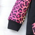 thumbnail image 4 of Popshion Toddler Girls Leopard Print Sweatshirt Top With pockets and Bow Leggings Set 4-5T, 4 of 7