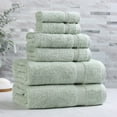 thumbnail image 2 of Superior Egyptian Cotton Absorbent 6-Piece Sage Towel Set, 2 of 13