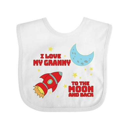 

Inktastic I Love My Granny to the Moon and Back Gift Baby Boy or Baby Girl Bib