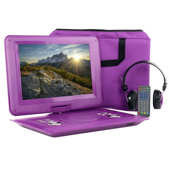 beFree Sound BFS-1580PUR_RB beFree Sound 14.1 Inch Portable DVD Player with Swivel TFT-LCD Screen and USB,SD,AV Inputs- Purple