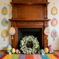 thumbnail image 4 of Easter Egg and Tender Branch PVC Wreath, Artificial Spring Floral Decoration for Front Door and Wall, Durable Holiday Garland for Hotel Gift and Home Festive Display, 4 of 5
