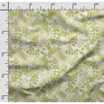 thumbnail image 2 of Soimoi Leaves Print,Cotton Cambric, Quilting Fabric Sold by The Yard 42 Inch Wide, Medium Weight Cotton Fabric, SewingSupplies,Light Green & White, 2 of 5
