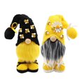 thumbnail image 2 of Linda muñeca sin rostro de abeja, adorno de muñeca de elfo enano hecho a mano para decoración del día de la abeja de la granja del hogar, 2 of 10