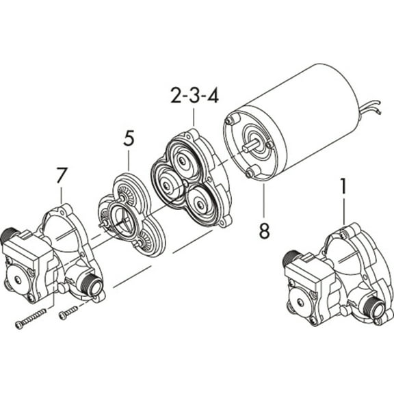 Shurflo Switch and Upper Housing for 2088/2093 Series