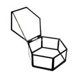 thumbnail image 2 of Lishi Hexagon Black Glass Jewelry Box - Elegant Storage for Rings, Earrings, and Trinkets, 2 of 5