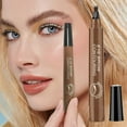thumbnail image 6 of Eyebrow Pencil Eyebrow Microblading Pen - Eye Makeup Brow Pen Liquid Pencil with 4 Micro-Fork Tip, Waterproof & Long-Lasting & Smudge-Proof Brow Pencil, Voluminous Hair Stays on All Day, 6 of 6