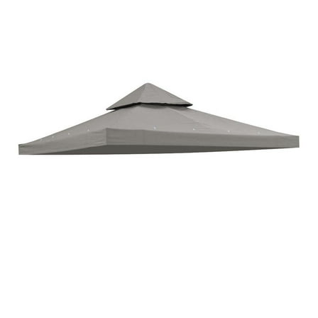 8x8ft 2T Waterproof Gazebo Top Gray LA01