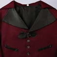thumbnail image 4 of QATAINLAV Halloween Costume for Men Medieval Steampunk Tailcoat Victorian Gothic Jacket Button Lapel Blazer Tuxedo Coat Solid Color Suit Jacket Hoy Oferta Flash Wine XXL, 4 of 7