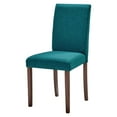 thumbnail image 3 of Side Dining Chair, Set of 2, Fabric, Wood, Teal Blue, Modern Contemporary Urban Design, Kitchen Room Cafe Bistro Restaurant Hospitality, 3 of 9