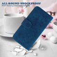 thumbnail image 2 of Allytech Wallet Case for Galaxy S22 Ultra, Luxury PU Leather ID Cash Credit Card Slots Holder Embossed Clover Flower PU Leather Kickstand with Wrist Strap For Samsung S22 Ultra 5G 6.8" 2022, Blue, 2 of 6