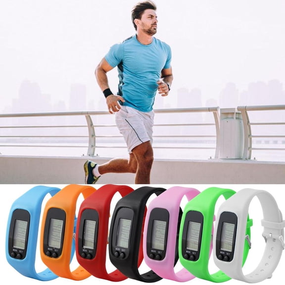 QHUDLV Pedometer Watch with LCD Display Simple Walking Band Step Counter Fitness Q2B9 Wrist Digital Tracker