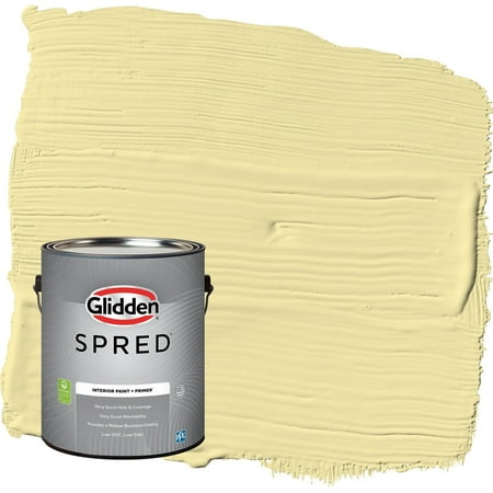 Glidden Spred Turning Oakleaf / Yellow, Flat Interior Paint with Primer, 1 Gallon