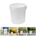 thumbnail image 1 of LEEYNEER 3pcs Plastic Bucket With Lids Food Grade And Heavy Duty Round Plastic Pail Container For Car Wash Bath And Kitchen Storage 1 L, 1 of 8