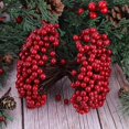thumbnail image 5 of Artificial Red Berries,250 Wire Stems With 500 Pcs Christmas Holly Berry, 5 of 5