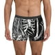 thumbnail image 1 of Balery Gothic Skull Floral Art Calzoncillos bóxer para hombre, ropa interior de algodón suave y transpirable con cinturilla de nailon-Medium, 1 of 5