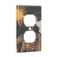 thumbnail image 2 of Yayeee Duplex Wall Plate 1-Gang 4.5"x2.7" Home Receptacle Light Switch Decorative Outlet Cover, Colorful Skeleton with Cloud, 2 of 7