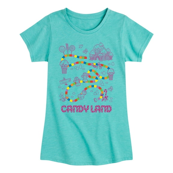Candy Land - Game Board - Girls Fitted Short Sleeve T-Shirt