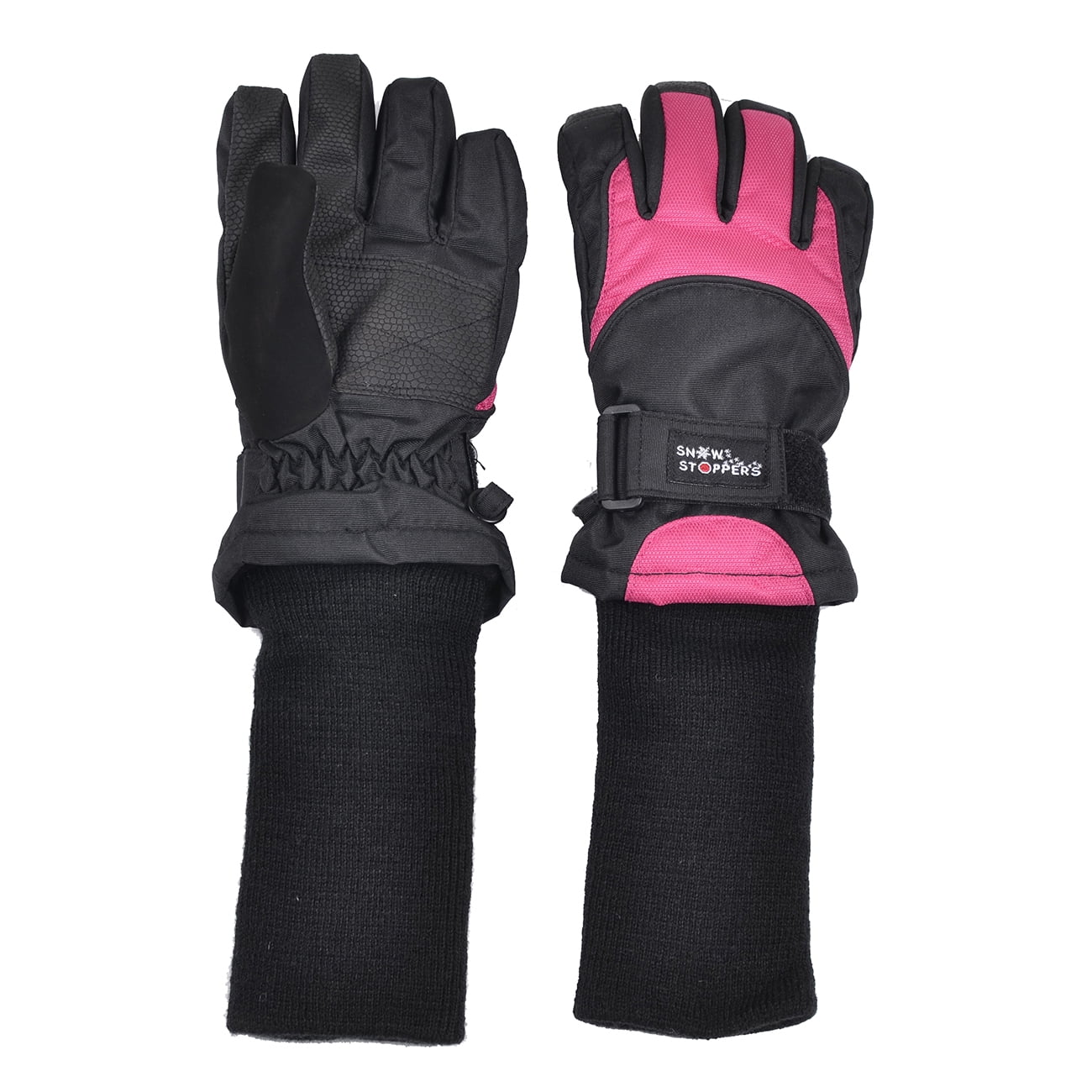 SnowStoppers Kids Ski & Winter Sports Gloves (Large Fuchsia)