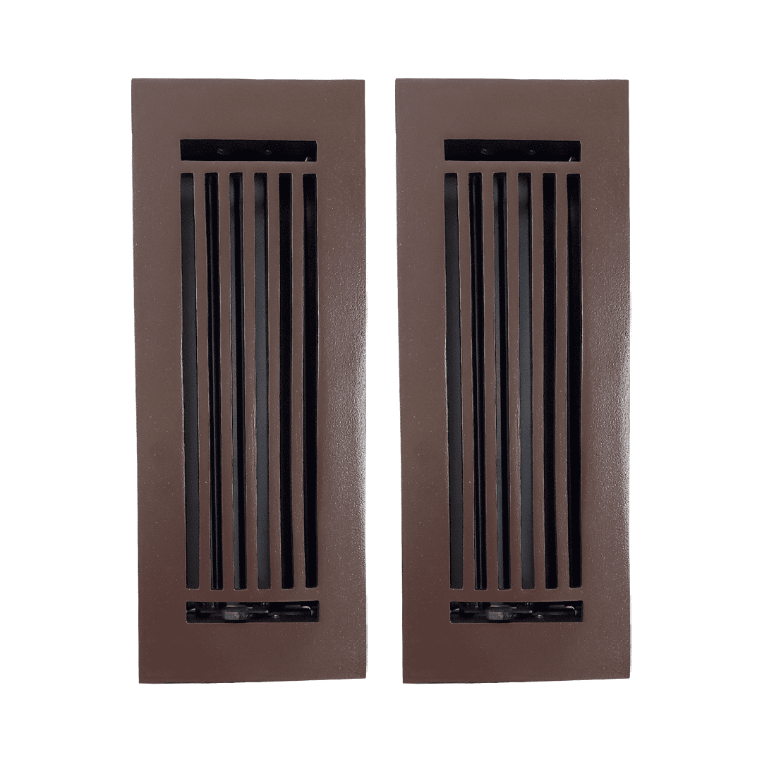 Prima Decorative Hardware, Floor Register A/C, Vent Cover, 3" x 10", Cast Aluminum, Brown