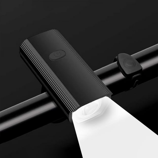 Bike Front Light with Horn, 250-Lumen USB Rechargeable Headlamp, IPX5 Waterproof Cycling Safety Light, 6-Hour Runtime for Night Riding/Hiking
