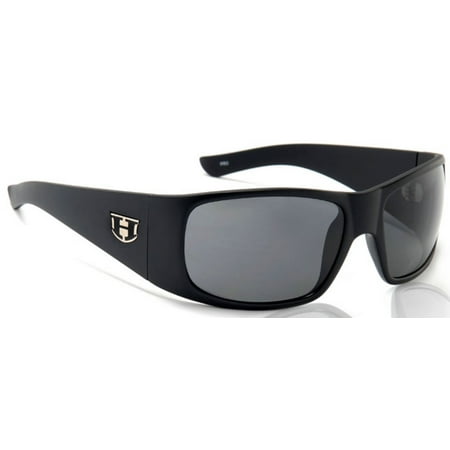 Hoven Ritz BLACK GLOSS / GREY POLARIZED Impact Resistant Lens Sunglasses