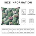 thumbnail image 5 of COMIO  Cactus Throw Pillow Cover Watercolor Blossom Desert Plant Soft Pillow Cover Solid Square Cushion Case Match for Home Decor White, 5 of 5