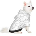 thumbnail image 2 of Fotbe Poodle Dog Print Small Dog Sweater Hoodies Pet Grey Hooded Soft Fleece Sweatshirts with Pocket Fall Winter Puppy Cat Sweaters Warm Clothes-X-Large, 2 of 7