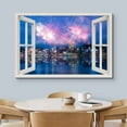 thumbnail image 3 of wall26 Canvas Print Wall Art Window View Australia Sydney Fireworks Parade Celebrations &amp; Holidays Nature Photography Realism Landscape Colorful Multicolor for Living Room, Bedroom, Office - 12&q, 3 of 5