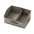 thumbnail image 2 of Hovmgk 6.34gal Foldable Trapezoid Storage Bins, Non-Woven Fabric Organizer for Nursery, Bedroom, Baby Clothes, Towels, Books, Closet & Bedroom Organization, Gray/Black, 2 of 6
