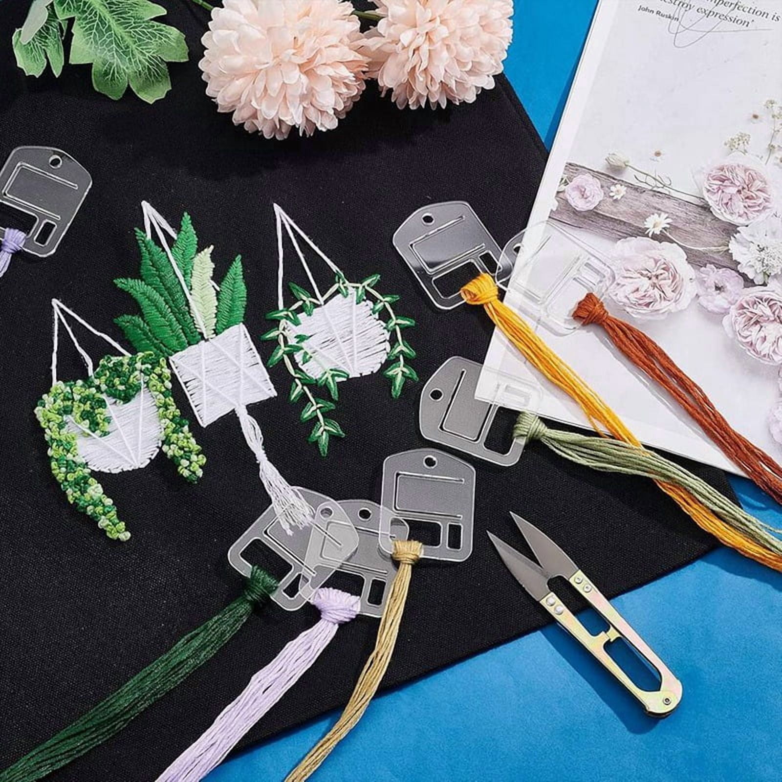 180pcs Acrylic Embroidery Floss Drop, Clear Embroidery Thread Organizers Slim Floss Bobbins - Thread Bobbins