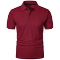 thumbnail image 2 of Mens Casual Short Sleeve Tops Button V-Neck Muscle Fitness Workout Blouse Tee, 2 of 11