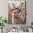 thumbnail image 4 of Qisvanset Framed Canvas Wall Art, 12x16 Inch Spring Bunny Floral Vintage Nursery Wall Print, 4 of 5
