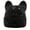 Black, variant on Cute Cat Embroidery Knitted Winter Hat With Ear Cozy Style For Cold Weather White One Size