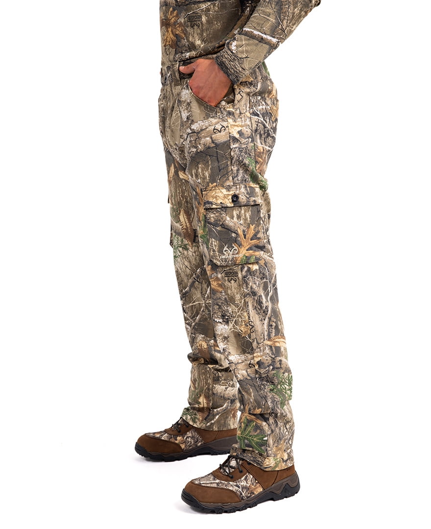 Realtree Men’s 6-Pocket Cargo Camo Hunting Pants , Regular Fit, Straight Leg, Camo Pants for Outdoor, Hiking Wear | S-4X