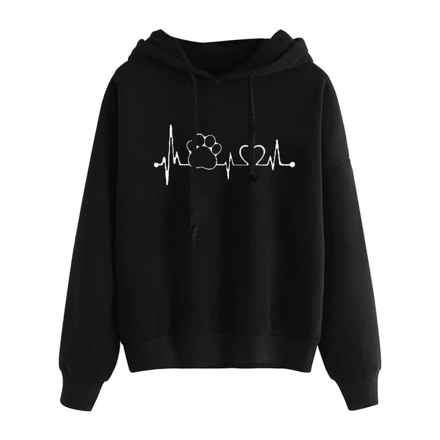 Mikilon Sweat à Capuche Automne Hiver pour Femmes Pull Manches Longues Confortable