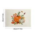 thumbnail image 4 of Wzzjkit Fall Placemats - Thanksgiving Orange Pumpkins Table Mats, Stain Resistance Wipeable Table Placemats for Dining, Holiday, Party Decor, 4 of 7