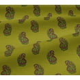 thumbnail image 4 of oneOone Cotton Jersey Lime Green Fabric Peacock Block Diy Clothing Quilting Fabric Print Fabric By Yard 58 Inch Wide, 4 of 4